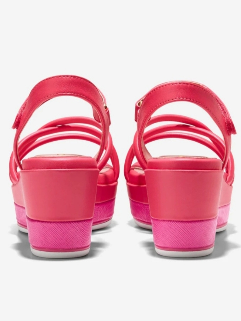 Cole Haan Hot Pink Strappy Platform Sandals - Picture 5 of 5